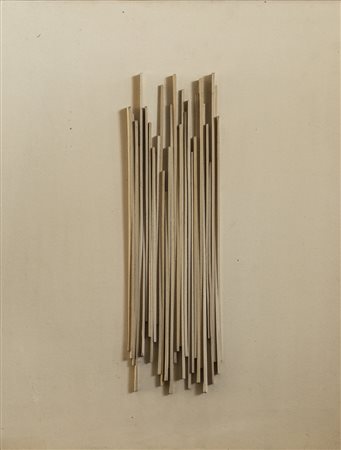 LUIGI MAGNANI (1917-1984) Senza titolo, 1968 Assemblage di legni su tavola cm...