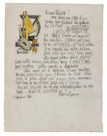 MARCEL JANCO (1895-1984) Manifesto, 1966 Matita e pastelli a cera su carta...