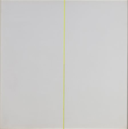 SANDRO DE ALEXANDRIS (1939) Verticale doppio giallo - Rilievo Bianco +...