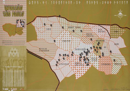 SPACE INVADER (1969) Invasao Sao Paulo, 2011 Litografia offset a colori su...