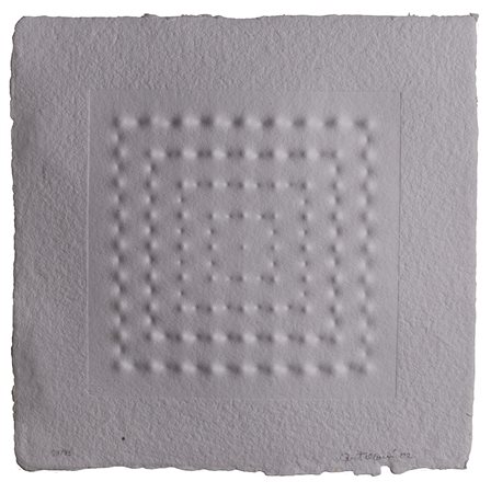 ENRICO CASTELLANI (1930) Senza Titolo, 2002 Multiplo realizzato su carta a...