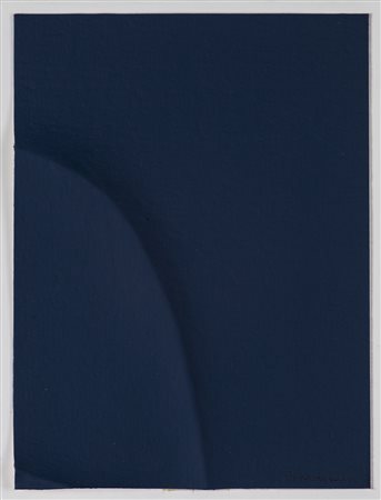 AGOSTINO BONALUMI (1935-2013) Spartito minimo blu, 1998 Acrilici su carta...