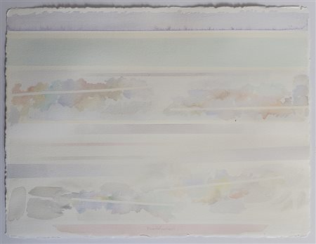 RICCARDO GUARNERI (1933) Movimenti Orizzontali, 2007 Acquerello su cartoncino...