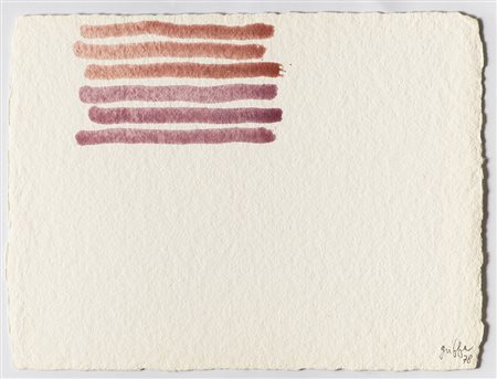 GIORGIO GRIFFA (1936) Senza Titolo, 1978 Acquerello su carta a mano cm 24x30...