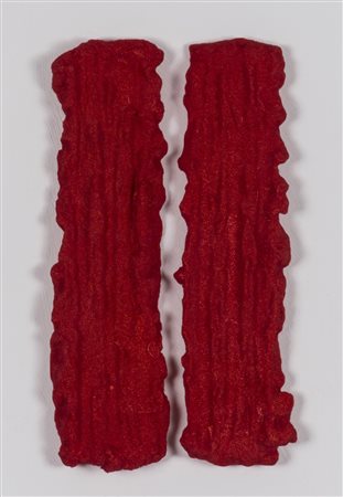 PINO PINELLI (1938) Pittura R, 2008 Multiplo materico composto da due...