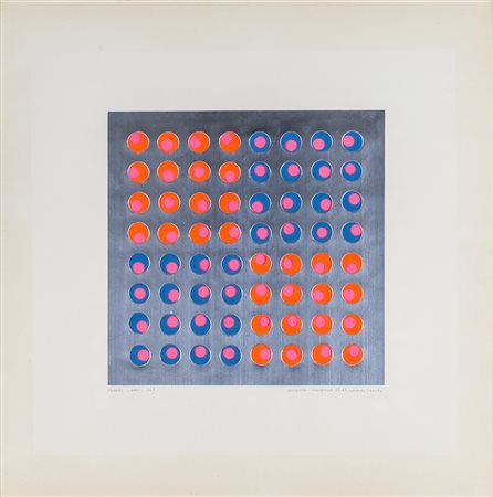 EDOARDO LANDI (1937) Influenza Cromatica 62.69, 1969 Tecnica mista su...