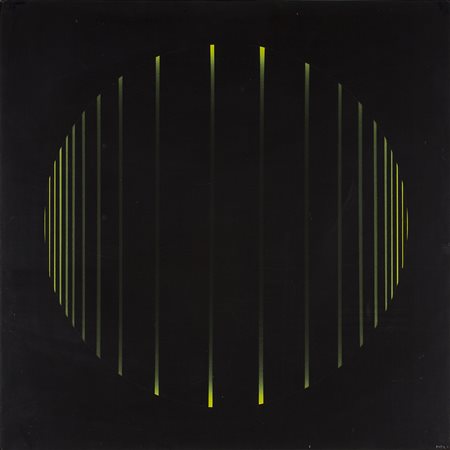 ENNIO FINZI (1931) S/I22, 1970 Tempera su tela cm 65x65 Firma al fronte...