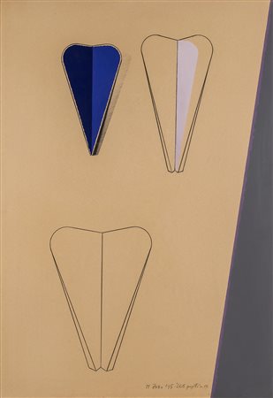 MICHELE ZAZA (1948) "Celeste progetto" N.13, 1995 Tecnica mista su...