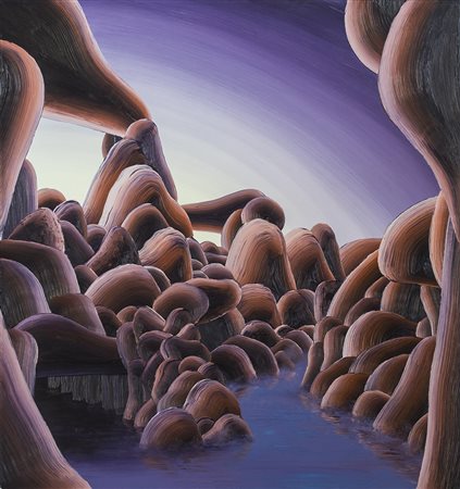 CHRISTIAN HIDAKA (1977) Desert Study (Mauve Twilight), 2006 Olio su tela cm...