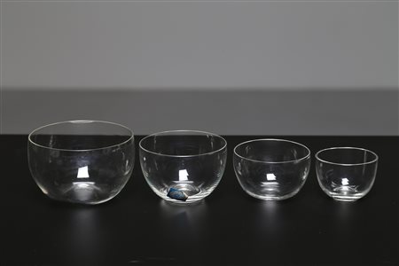 VISTOSI GINO (1925 - 1980) Quattro ciotole in vetro, Murano anni 80. Vetro di...