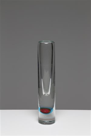 BARBINI ALFREDO (1912 - 2007) Vaso in vetro massello trasparente, per Barbini...