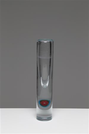 BARBINI ALFREDO (1912 - 2007) Vaso in vetro massello trasparente, per Barbini...
