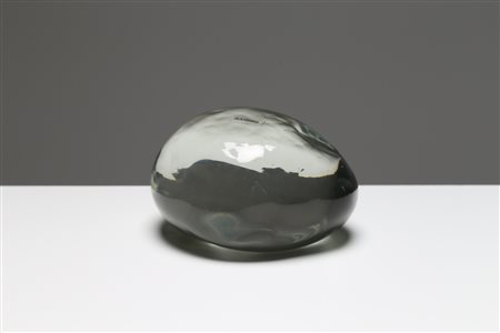 BARBINI ALFREDO (1912 - 2007) Sasso scultura in vetro trasparente, per...