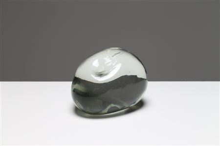 BARBINI ALFREDO (1912 - 2007) Sasso scultura in vetro trasparente, per...