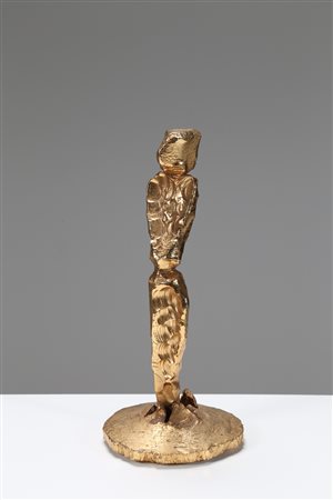 MARSURA SALVINO (n. 1938) Scultura in ferro dorata, anni 60. -. Cm 21,00 x...