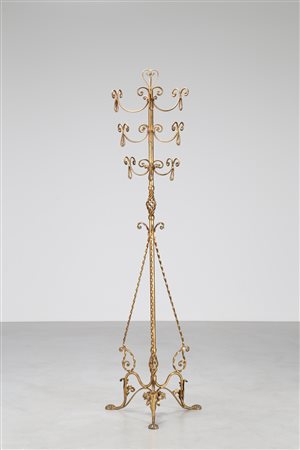 COLLI PIER LUIGI (1895 - 1968) Appendiabiti in ferro battuto verniciato con...