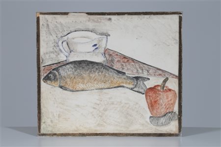 FORNASETTI PIERO (1913 - 1988) Disegno, pastello su carta, anni 30. -. Cm...