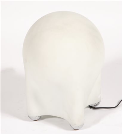 STOPPINO GIOTTO (n. 1926) Lampada da tavolo in vetro opalino, mod. Drop, per...