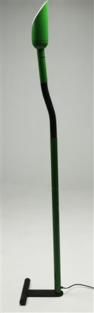 MANIFATTURA ITALIANA Lampada da terra in metallo laccato verde, anni 70. . Cm...