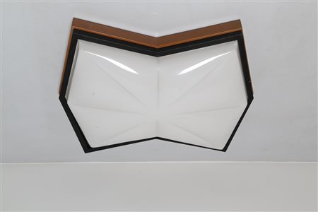 G.C.M.E. Plaffoniera in perpex e metallo laccato, anni 60. -. Cm 62,00 x...