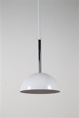 BUZZI CERIANI FRANCESCO Lampada a sospensione in metallo cromato e laccato,...