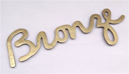 GEORGE BRECHT (1925-2008) Bronze 1981bronzo cm 10x30x0,7esemplare 23/100...