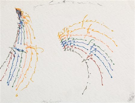 PHILIP CORNER (1933-) L'Eterno Femminino 1994china su carta cm 30x40esemplare...