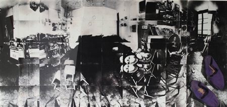 DANIEL SPOERRI (1930-) Veduta cubista della mia camera N.13 all'Hotel...