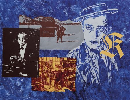 HIGGINS DICK (1938-1998) Pass 1994acrilico e collage su tela cm...