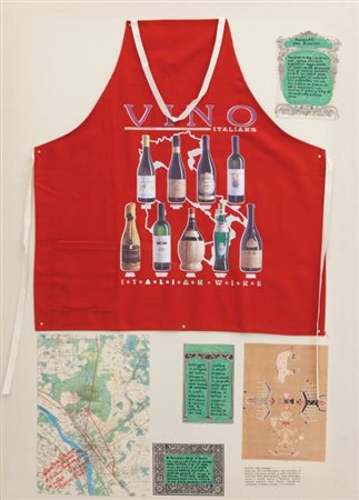 BEN PATTERSON (1934-2016) Chateau Beauregard 2000tecnica mista e collage su...