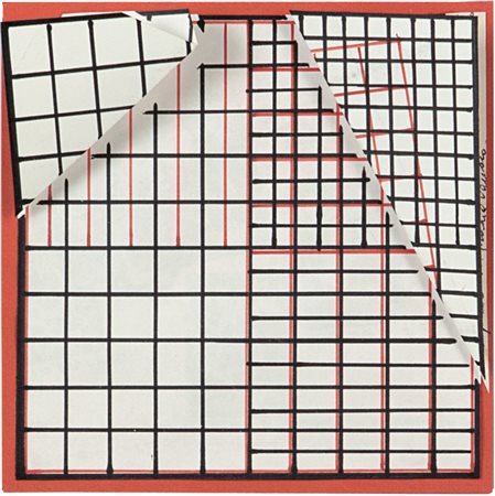 VARISCO (1937-) Extrapagina 1988opera su carta cm 16x16 firmato e dedicato a...