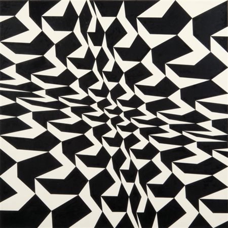 FRANCO GRIGNANI (1908-1999) Due angoli iperbolici 1991tempera fissata su...