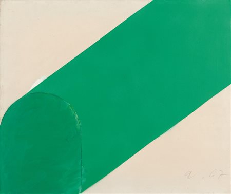 RODOLFO ARICO' (1930-2002) Assonometria 1967olio su tela cm 50x60firmato e...