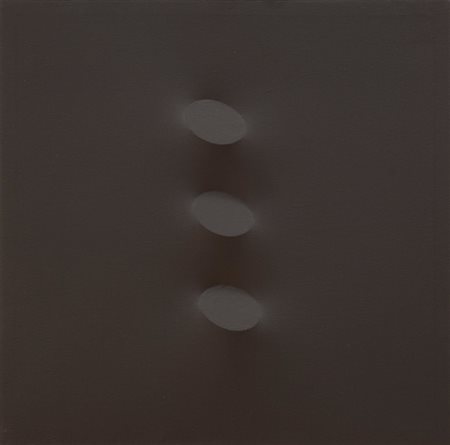 TURI SIMETI (1929-) Tre ovali neri 2015acrilico su tela sagomata cm...