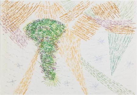 ARRIGO (TOTINO) LORA (1928-2016) Senza titolo 1990tecnica mista su carta cm...