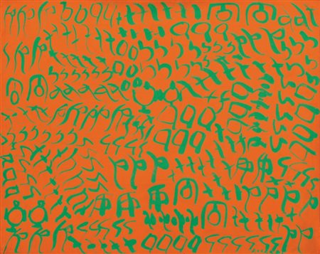 ACCARDI CARLA (1924-2014) Senza titolo 1970 n.523 bisacrilico su tela cm...