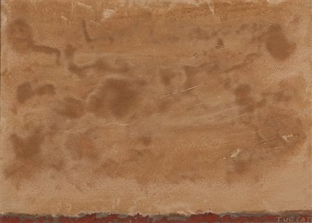 GIULIO TURCATO (1912-1995) Senza titoloolio e sabbia su tela cm 50x70firmato...