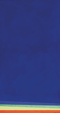 GIULIO TURCATO (1912-1995) Oltre lo spettro (Variazioni cromatiche blu)olio e...