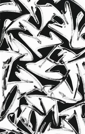 GIOVANNI ASDRUBALI (1955-) Senza titolo acrilico su tela cm 60x37firmato sul...