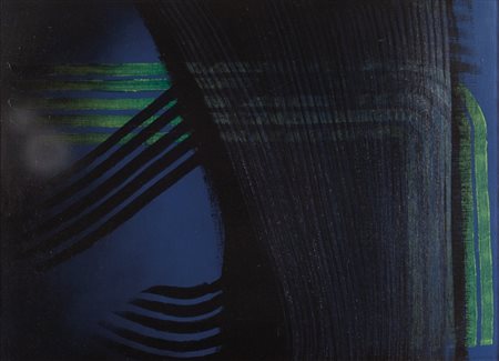 HANS HARTUNG (1904-1989) T 1973-E24 1973acrilico su tela cm 73x100firmato e...
