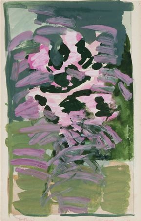 RAIMONDO SIROTTI (1934-) Lotto di due opere Promontorio 1992tempera su carta...