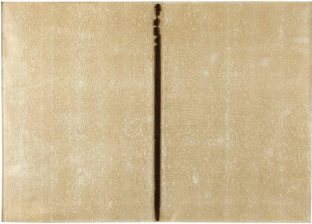 JANNIS KOUNELLIS (1936-) Senza titolo 1974tecnica a combustione di miccia su...