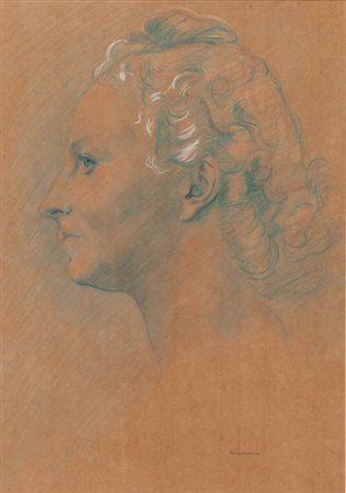 FRANCESCO MESSINA (1900-1995) Senza titolotecnica mista su carta cm...