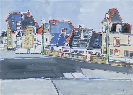 ORFEO TAMBURI (1910-1994) Senza titolo tempera su carta intelata cm...