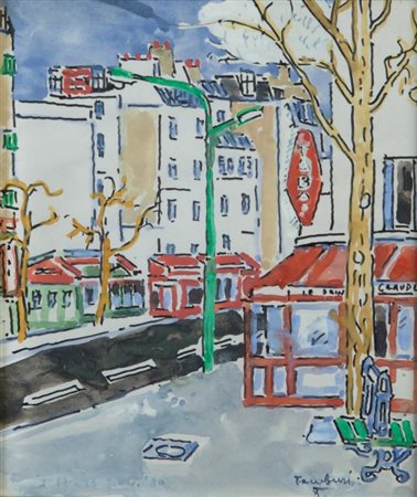 ORFEO TAMBURI (1910-1994) Senza titolo tempera su carta cm 20,6x17,5firmato e...