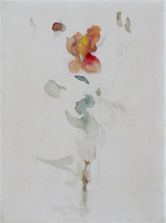 TRECCANI ERNESTO (Milano 1920 - Milano 2009) "Fiori" 1967 acquerello su carta...