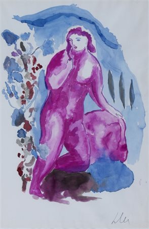 CHIA SANDRO (Firenze 1946) "Senza titolo" 2005 tecnica mista su carta Firmata...