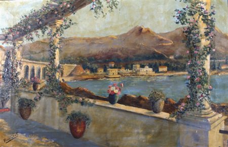 CHAL RENE' "Golfo" olio su tela Firmato in basso a sinistra.