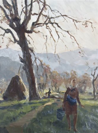 DE SIMONE MICHELE (BARLETTA 1893 - MILANO 1955) "Paesaggio" 1944 olio su...