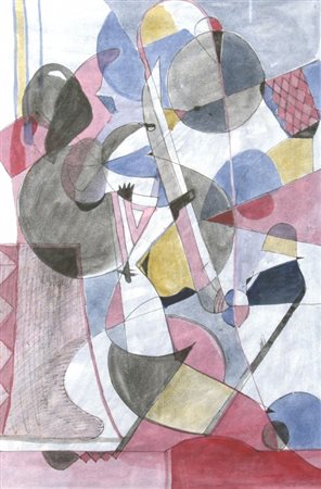 BALSAMO VINCENZO (Brindisi 1935) "Senza titolo" anni '80 acquerello su carta...